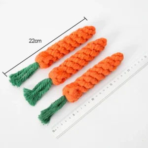 Chew Toys for Small Dogs Cleaning Teeth Dog Toys Bite Resistant Pet Dog Puppy Carrot Cotton Rope Pet Playing Toy Accessories