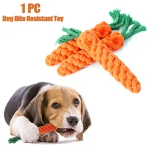 Chew Toys for Small Dogs Cleaning Teeth Dog Toys Bite Resistant Pet Dog Puppy Carrot Cotton Rope Pet Playing Toy Accessories