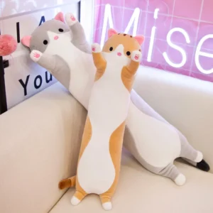 Children’s Toy Stuffed Animal Pillow Cute Cat Pillow Soft Plush Long Cat Pillow Birthday Gift