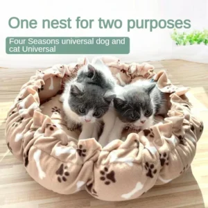 Creative Soft Warm Pet Bed Nest Dual-Use Adjustable Drawstring Pet Nest Bed Pet Cushion For Cats Puppies Pet Supplies