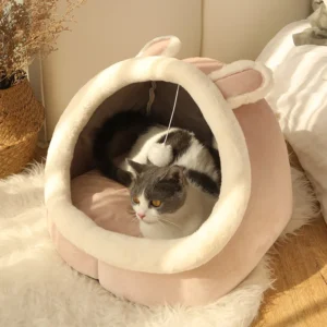 Deep Sleep Cat Bed Cartoon Pet Bed Foldable Removable Washable Pet Sleeping Bed for Small Dog Mat Bag Cave Cats Bed