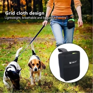 Dog Training Treat Pouch Large Opening Bag with Mesh Wall Waist Belt Clip Pocket Doggie Puppy Snack Bait Reward Storage Holder