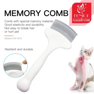 Fenice Pet Cat Comb Brush Professional Open Knot Rake Knife Pet Cat Hair Removal Comb Brush Pet Cleaning Products