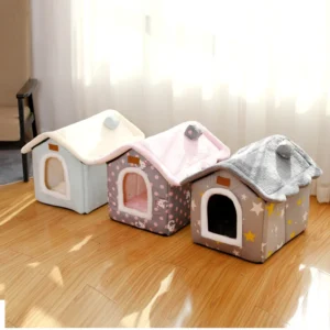 Foldable Dog House Kennel Bed Mat For Small Medium Dogs Cats Winter Warm Cat Bed Nest Pet Products Basket Pets Puppy Cave Sofa