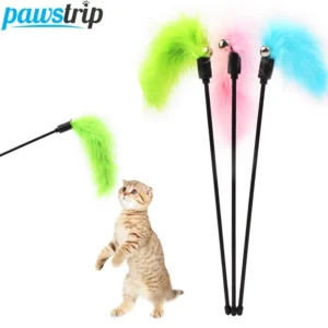 Funny Cat Toys Interactive Cat Stick Toys Plush Cat Wand Toys Colorful Kitten Playing Toys Pet Supplies