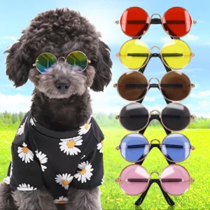 Handsome Pet Cat Glasses Eye-wear Retro Round Sunglasses for Small Dog Cat Pet Photos Props Accessories Pet Products