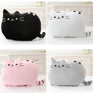 Kawaii Cat Pillow With PP Cotton inside Biscuits Kids Toys Doll Plush Baby Toys Big Cushion Cover Peluche Gift for friends kids