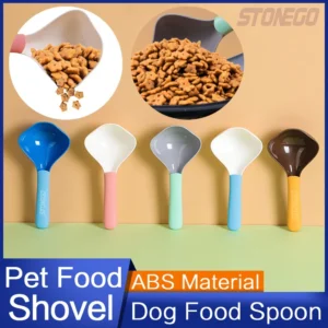 Multifunction Cute Pet Cat Dog Food Shovel Scoop Feeding Spoon With Sealing Bag Clip Pet Feeders Easy To Clean Pet Supplies