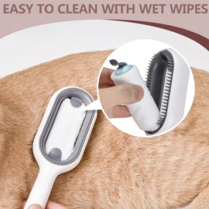 Multifunction Double Sided Hair Removal Brushes for Cat Dog Pet Grooming Comb with Wipes Kitten Brush Cat Accessories Pet Items