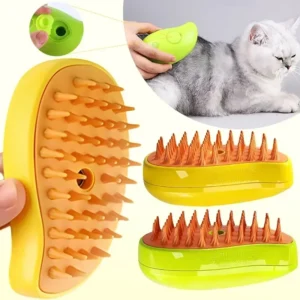 New Cat Dog Grooming Comb Electric Spray Water Spray Kitten Pet Comb Soft Silicone Depilation Cats Bath Brush Grooming Supplies