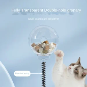 New Funny Cat Toys Cat Turntable with Spring Leaky Ball Fun Disc Teasing Pet Toys