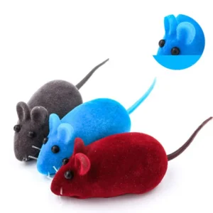 New Interactive Sound Plush Rubber Vinyl Mouse Pet Cat Realistic Sound Toys Flocking Mouse Funny Cat Toys Pet Toys Random Colors