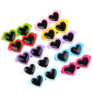 New Pet Lovely Heart Sunglasses Hairpins Pet Dog Bows Hair Clips for Puppy Dogs Cat Yorkie Teddy Pet Hair Decor Pet Supplies 1pc