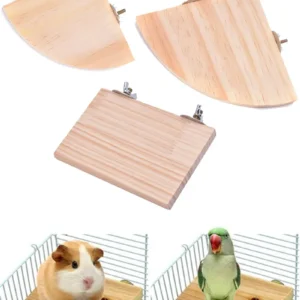 Parrot Bird Wood Perch Stand Platform Rectangle Fan-shaped Shelf Stand Board For Cockatiel Hamster Gerbil Rat Budgie Parakeet