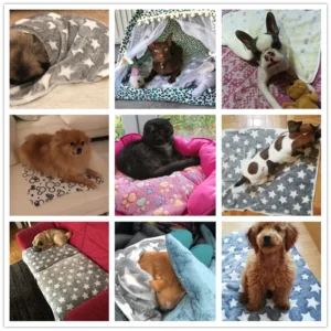 Pet Blanket Dog Bed Mats Soft Flannel Fleece Warm Sleeping Beds Cover Mat For Newborn Puppies and Kittens Dog Sofa Cushion