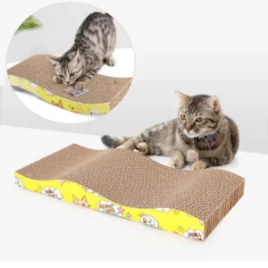 Pet Cat Scratching Corrugated Board Grinding Claw Plate Catnip Paper Pad Climbing Frame Scraper Mat Cat Cardboard Cat Toys