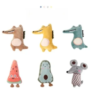 Pet Toys Cartoon Cute Bite Resistant Plush Toy Pet Chew Toy for Cats Dogs Pet Interactive Supplies Pet Partner Puppy Accessories