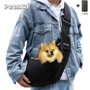 Petskd Pet Dog Sling Carrier Bag Outdoor Portable Shoulder Messenger Bag Cat Walking Bag for Puppy Kitten Nylon Pets Handbag