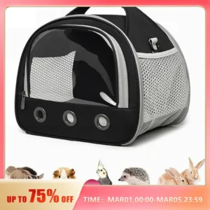 Portable Small Animal Carrier Bag Guinea Pig Carrier Cage Pet Carrier for Hamster Hedgehog Parrots Rat and Other Small Animals