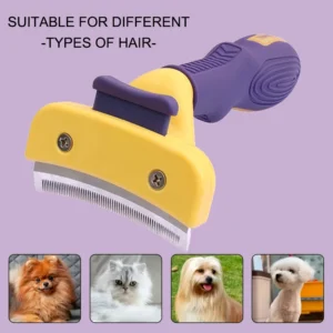 Professional Pet Grooming Brush Supplies for Dogs and Cats,Gentle Pet Hair Remover,Effective Tangle Mat and Shedding Must Have