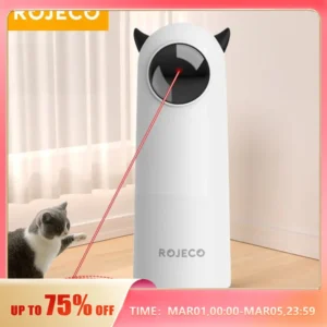 ROJECO Automatic Cat Toys Interactive Smart Teasing Pet LED Laser Indoor Cat Toy Accessories Handheld Electronic Cat Toy For Dog