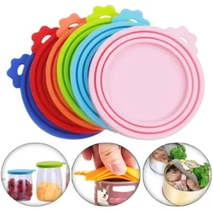 Reusable 3 In 1 Pet Food Can Silicone Cover Dogs Cats Storage Tin Cap Lid Seal Cover Pet Supplies Suitable For 8.5cm/7.5cm/6.5cm