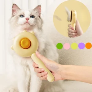 Self Cleaning Slicker Brush for Dog Cat Pet Comb Remover Undercoat Tangled Hair Massages Particle Cat Combs Improves Circulation