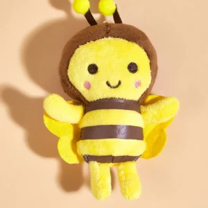 Small bee plush toy for dogs and cats to interact and play teeth cleaning pet supplies