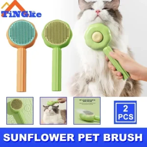 Sunflower Cat Brush Cute Comb for Cats Kitten Dogs Lose Hair Romover Avoid Hairball Accessories Pet Products Items Supplies